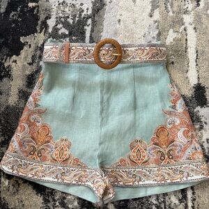 NWOT - Zimmermann Devi Linen Shorts - Size AU 0